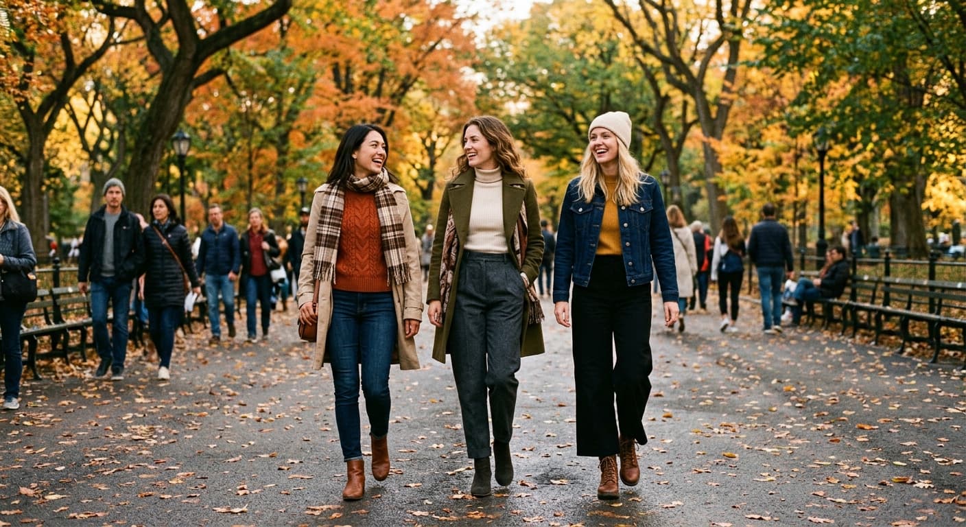Street style example of layered fall dressing with overshirt, knitwear, and boots